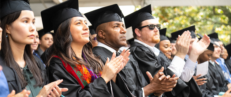 Members of the Class of 2022 at Commencement.