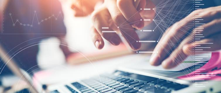 close-up shot of person keyboarding