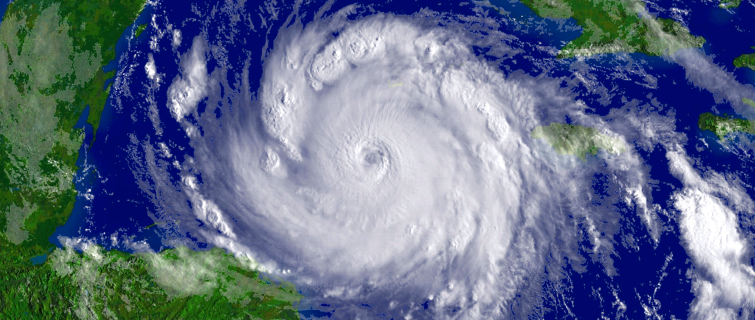 Hurricane Dean satellite image.