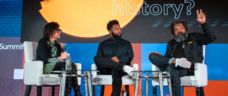 Gail Heimann, Baratunde Thurston, and Bonin Bough speak at PRovokeGlobal.