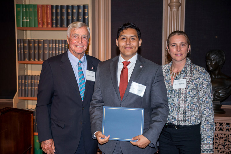 SCS Graduate, James Jaramillo, wins Lena Landegger Community Service award.