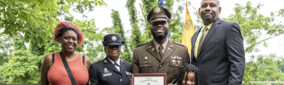 Active-Duty Soldier, Now Georgetown Alum, Achieves Lifelong Dream To Be an Army Officer