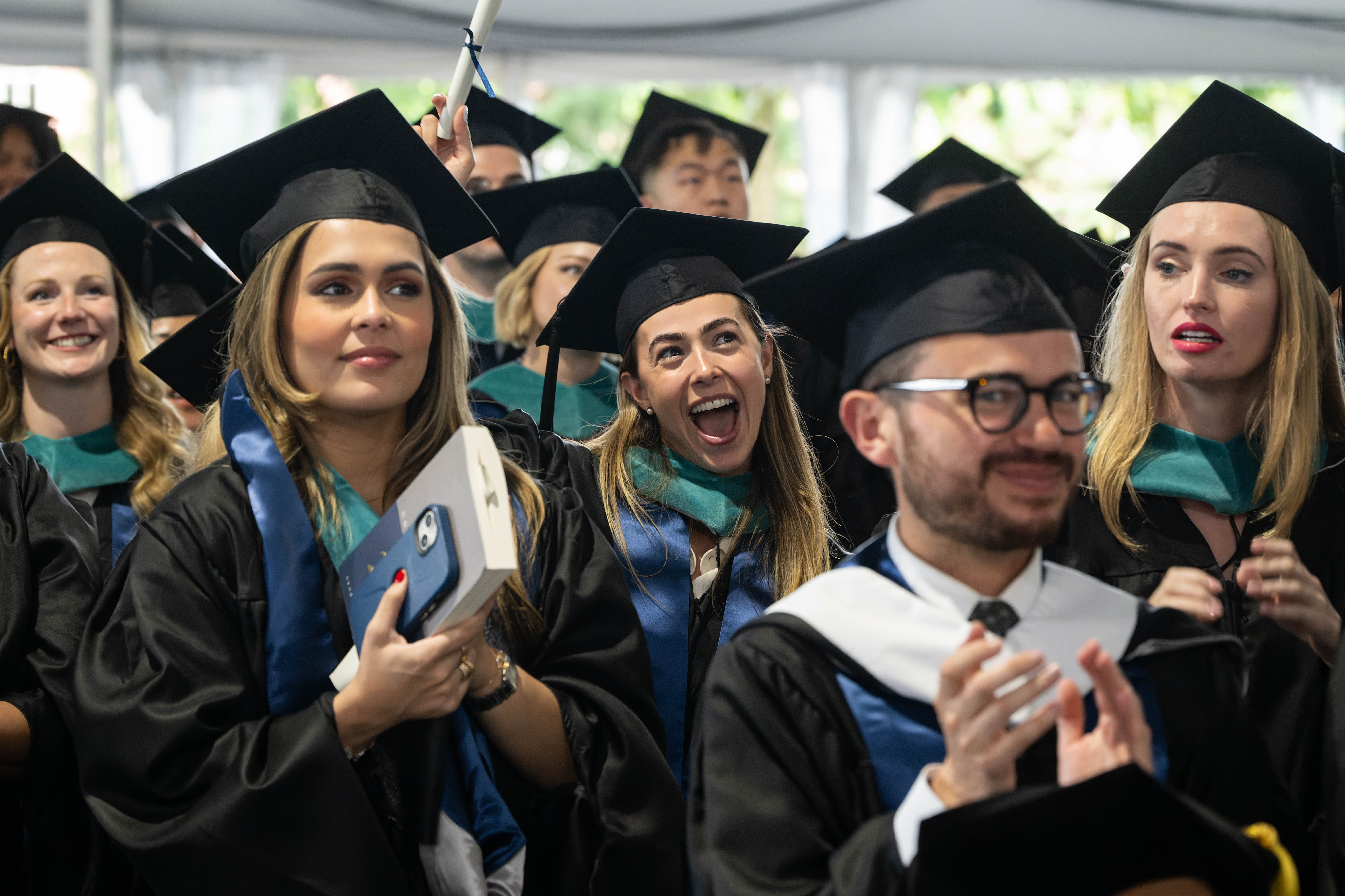 Graduates celebrating Commencement