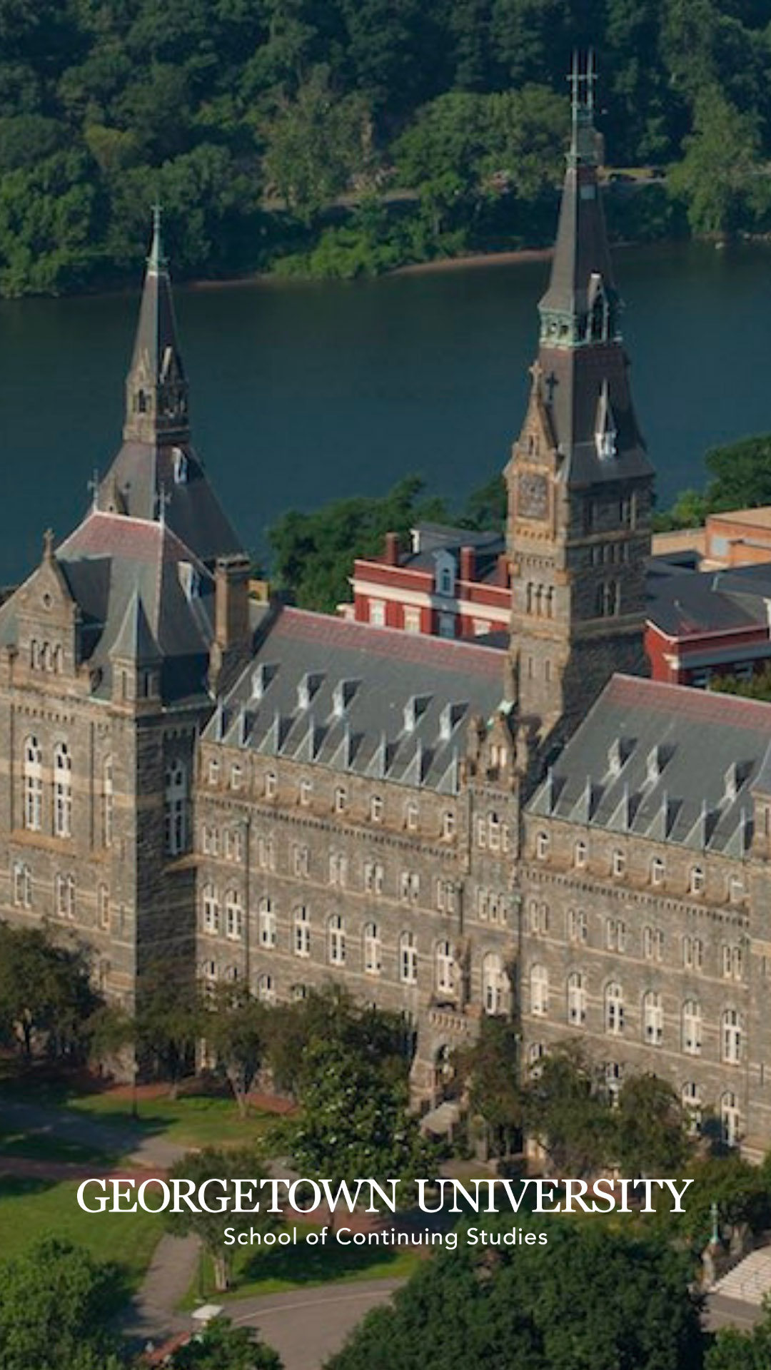 Healy Hall with Potomac River