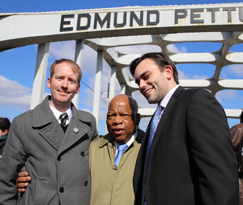 Andrew Aydin, John Lewis, and Nate Powell