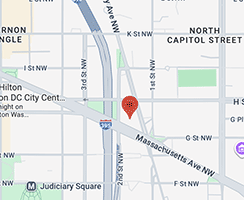 Map showing location of Georgetown SCS in downtown Washington, D.C.